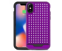 Zizo Star Diamond Hybrid dėklas skirtas Apple iPhone X Violetinė/Juodas