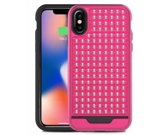 Zizo Star Diamond Hybrid dėklas skirtas Apple iPhone X Rožinė/Juodas