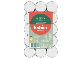 Žvakė, arbatinė Bolsius, 4 h, 30 vnt., Balta sp.