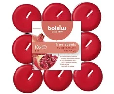 Žvakė, aromatinė Bolsius, 4 h, 18 vnt., Raudona