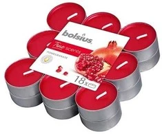 Žvakė, aromatinė Bolsius, 4 h, 18 vnt., Raudona