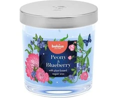 Žvakė, aromatinė Bolsius Bijūnų ir mėlynių, 25 h, 10 cm