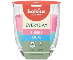 Žvakė, aromatinė Bolsius Bubble Gum, 21 h, Rožinė/Žydra