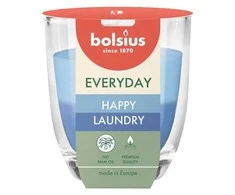 Žvakė, aromatinė Bolsius Happy Laundry, 21 h, Mėlyna/Žydra