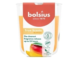 Žvakė, aromatinė Bolsius Happy Mango, 25 h, Oranžinė