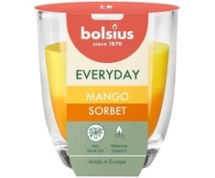 Žvakė, aromatinė Bolsius Mango Sorbet, 21 h Geltona/Oranžinė