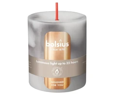 Candle. cylindrical Bolsius Carrara Pilkas. 8/6.8cm