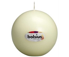 Bolsius Žvakė - burbulas BALL, kreminė, D 7 cm, 16 h, vnt
