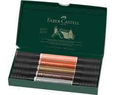 Žymekliai Faber-Castell Pitt Artist Pen, Portrait dvipusiai, 5 spalvų