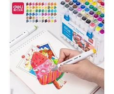 Žymekliai piešimui Deli Sketch vandens pagrindu, 60 spalvų