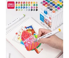 Žymekliai piešimui Deli Sketch vandens pagrindu, 48 spalvų