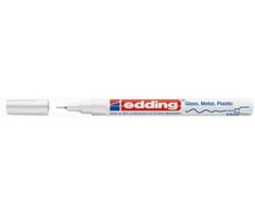 Žymeklis Edding 780, apvaliu galiuku, 0,8mm, skirtas dekoravimui, baltos spalvos