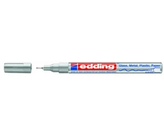 Žymeklis Edding 780 lako pagrindu, apvaliu galiuku, 0.8mm, sidabrinės spalvos