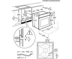 Baltos spalvos elektrinė orkaitė Electrolux EOF3H40BW