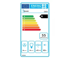 Ner.plieno spalvos T formos prie sienos montuojamas gartraukis Baraldi Dea Wall 60cm 700m3/h