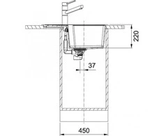 Plautuvė FRANKE Fragranit Urban UBG 611-62, 114.0556.582