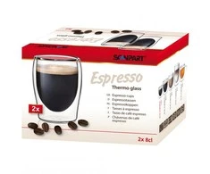 Scanpart ESPRESSO dvigubo stiklo stiklinės 2 x 80 ml