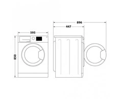 INDESIT | Skalbimo mašina | BWSE 71295X WBV EU | Energy efficiency class B | Front loading | Skalbimo talpa 7kg | 1200 RPM | Gylis 43.5 cm | Plotis 59.5 cm | Ekranas | Big Digit | Baltas