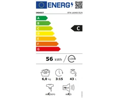 INDESIT | Skalbimo mašina | BTW L60400 EE/N | Energy efficiency class C | Top loading | Skalbimo talpa 6kg | 951 RPM | Gylis 60 cm | Plotis 40 cm | Baltas