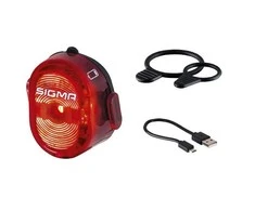 SIGMA AURA 80 USB priekinis žibintas + NUGGET II galinis žibintas