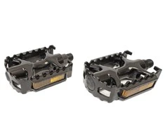 Azimut Acs Pedalai Azimut MTB juodas Alu 9/16" su guoliais ir atšvaitais (1003)