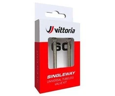 Bekamerinis ventilis Vittoria Singleway brass juodas 60mm 2vnt.