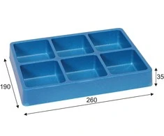 Darbo stalo servisui dalis Cyclus Tools Tray with 6 compartments (720672)