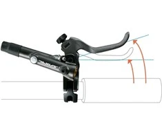 Diskinių stabdžių rankenėlė Shimano Alivio BL-MT401 2-Finger kairės pusės
