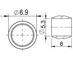 Diskinių stabdžių žarnelės tvirtinimo elementai ProX 5mm for Shimano (50pcs.)