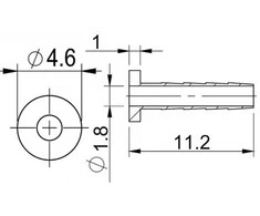 Diskinių stabdžių žarnelės tvirtinimo elementas Prox for Shimano 2.1mm (50pcs.)