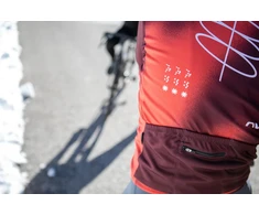 Dviratininko marškinėliai Northwave Blade L/S lava red-bordeaux-XL