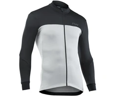 Dviratininko marškinėliai Northwave Force 2 Full Zip L/S light pilkas-juodas-XXL