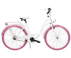 Dviratis AZIMUT City Lux 26" 2025 baltas-pink