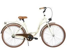 Dviratis AZIMUT City Lux 26" 2025 cream-ruda