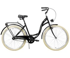 Dviratis AZIMUT City Lux 26" 2025 juodas-cream