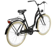 Dviratis AZIMUT City Lux 26" 2025 juodas-cream