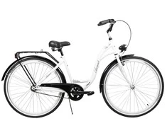 Dviratis AZIMUT City Lux 28" 2025 baltas-juodas