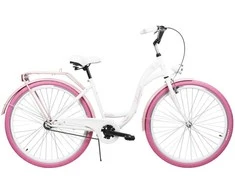 Dviratis AZIMUT City Lux 28" 2025 baltas-pink