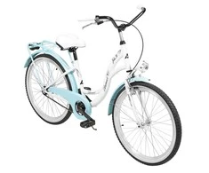 Dviratis AZIMUT Julie 24" 2025 baltas-turquoise