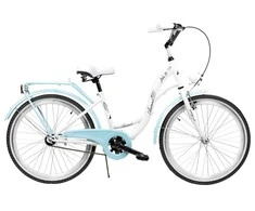 Dviratis AZIMUT Julie 24" 2025 baltas-turquoise