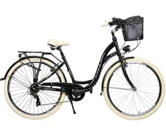 Dviratis AZIMUT Sarema 28" ALU TX-7 2025 juodas shiny