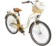 Dviratis AZIMUT Sarema ALU 26" 3-speed 2025 cream semi-matt