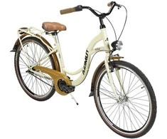 Dviratis AZIMUT Vintage 26" 3-speed 2025 cream-ruda shiny