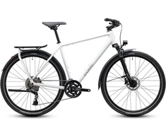 Dviratis Cube Kathmandu Pro metallicwhite'n'chrome 2027-54 cm (Dydis: 54 cm)