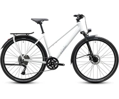 Dviratis Cube Kathmandu Pro Trapeze metallicwhite'n'chrome 2027-46 cm (Dydis: 46 cm)