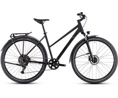 Dviratis Cube Nature ONE Allroad Trapeze juodas'n'juodas 2026-54 cm (Dydis: 54 cm)