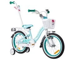 Dviratis Karbon Kitty 16 turquoise-baltas