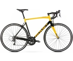 Dviratis Romet Huragan 2 2023 juodas-auksinis-50 cm / S (Dydis: 50 cm / S)