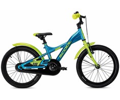 None Dviratis S'COOL XXlite 18" 1-speed coaster-brake Aliuminio mėlynas-lime