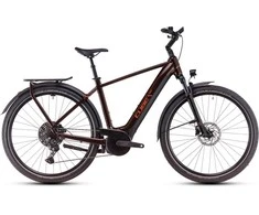 Elektrinis dviratis Cube Touring Hybrid Pro 625 cinnamon'n'oranžinis 2025-58 cm (Dydis: 58 cm)